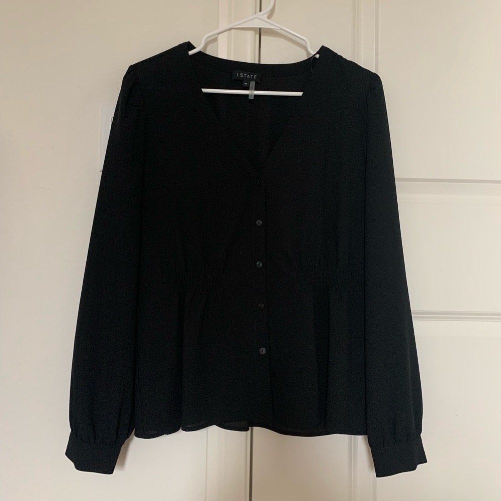 1 state long sleeve blouse